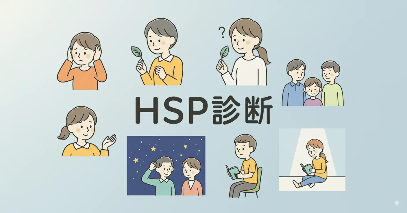 HSP診断(高感受性者診断)のキービジュアル