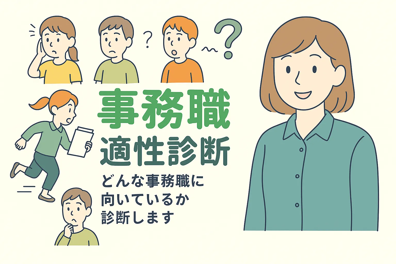 事務職適性診断のキービジュアル